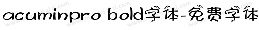 acuminpro bold字体字体转换